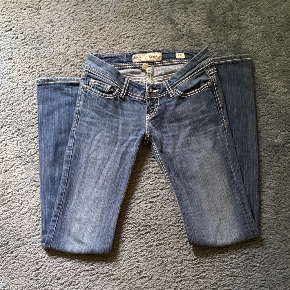 BKE Women's Dark Blue Boot Cut Jeans